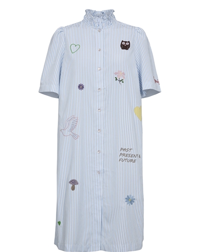 Nümph - NUAshley Embroidery Kjole - Airy Blue 